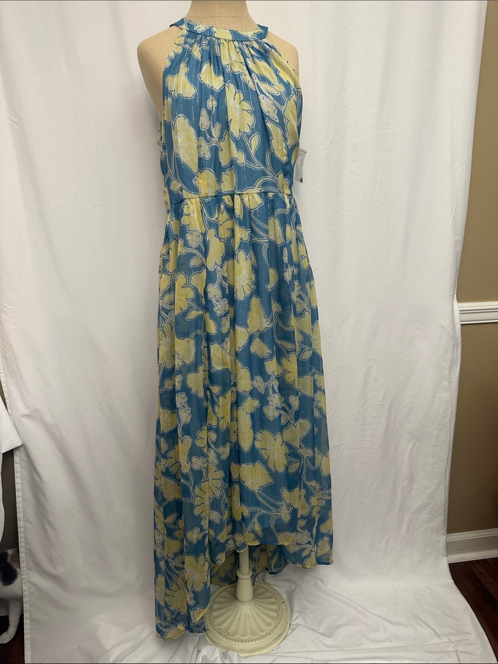 ModCloth Light Blue and Yellow Floral Dress